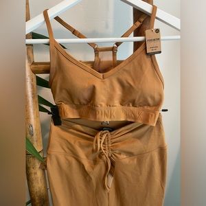 Victorias Secret PINK Activewear Yoga set - XS bra, S Leggings NWT